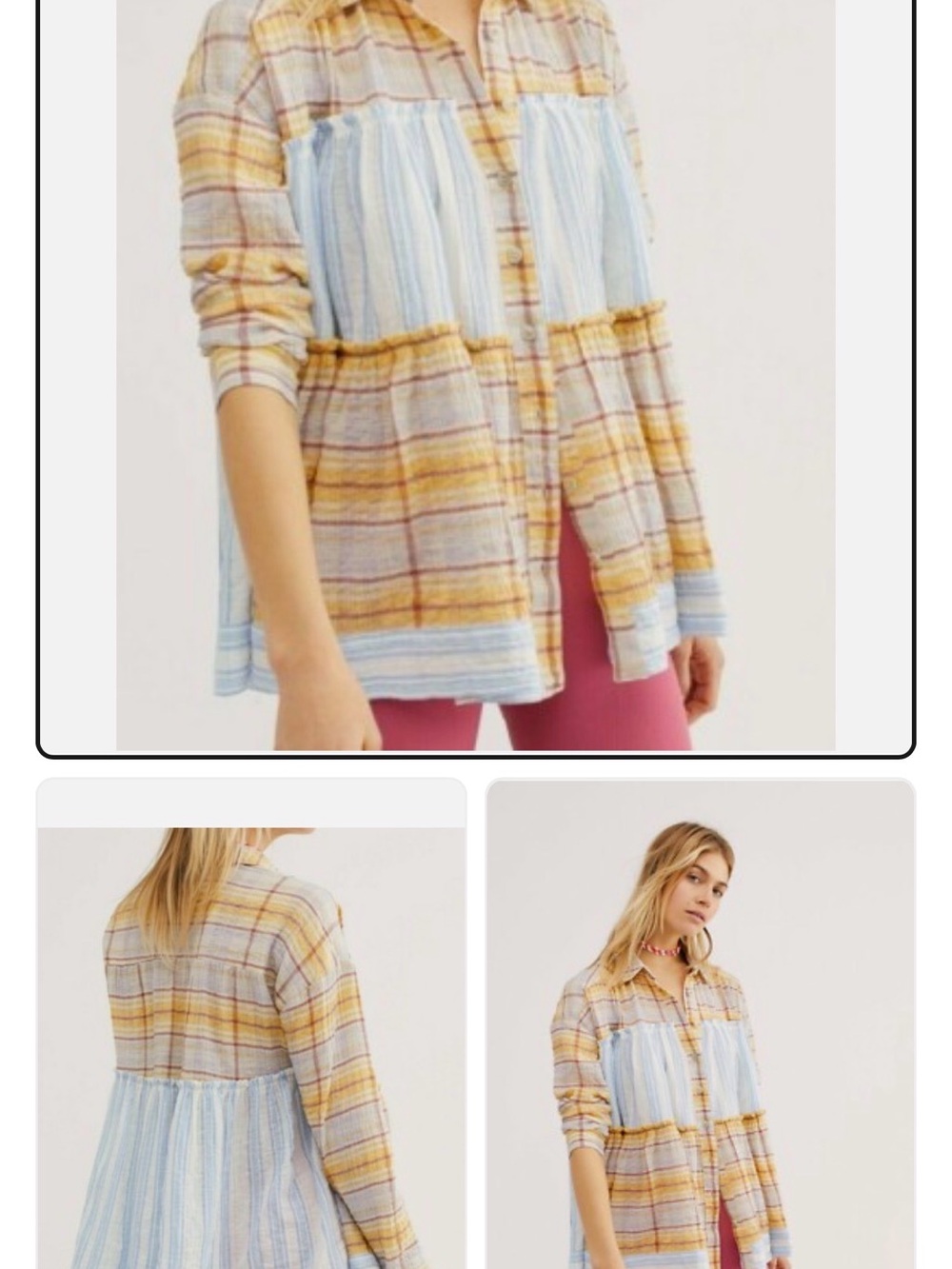 NWOT We the free waiting on summer button down 128$ msrp